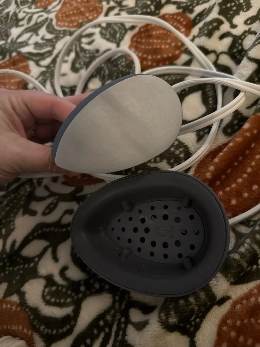 Cricut Mini Heat Press in White and Light Blue with Dark Gray Base